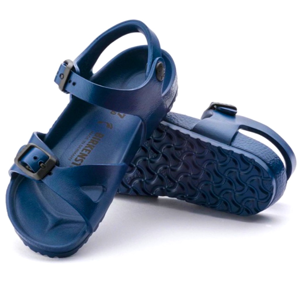 Birkenstock Rio Eva Ankle Strap Sandals In Navy